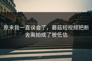 原来我一直误会了，蘑菇短视频把断舍离拍成了被低估