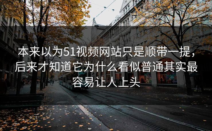 本来以为51视频网站只是顺带一提，后来才知道它为什么看似普通其实最容易让人上头